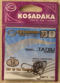 Крючки KOSADAKA TATSU 3093 BN Size 12. 0,45mm.